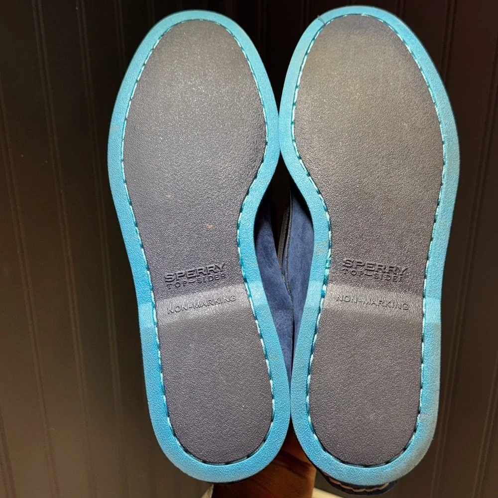 Sperry Top Sider Royal Blue Suede‎ Boat Shoes Blue Soles 10 M